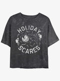 Disney The Nightmare Before Christmas Holiday Scares Vampire Teddy Mineral Wash Girls Crop T-Shirt T-Shirt | Exclusive Art Design | Perfect For Daily Wear