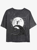 Disney The Nightmare Before Christmas Jack and Sally Meant To Be Mineral Wash Girls Crop T-Shirt T-Shirt | Exclusive Art Design | Must-Have Style