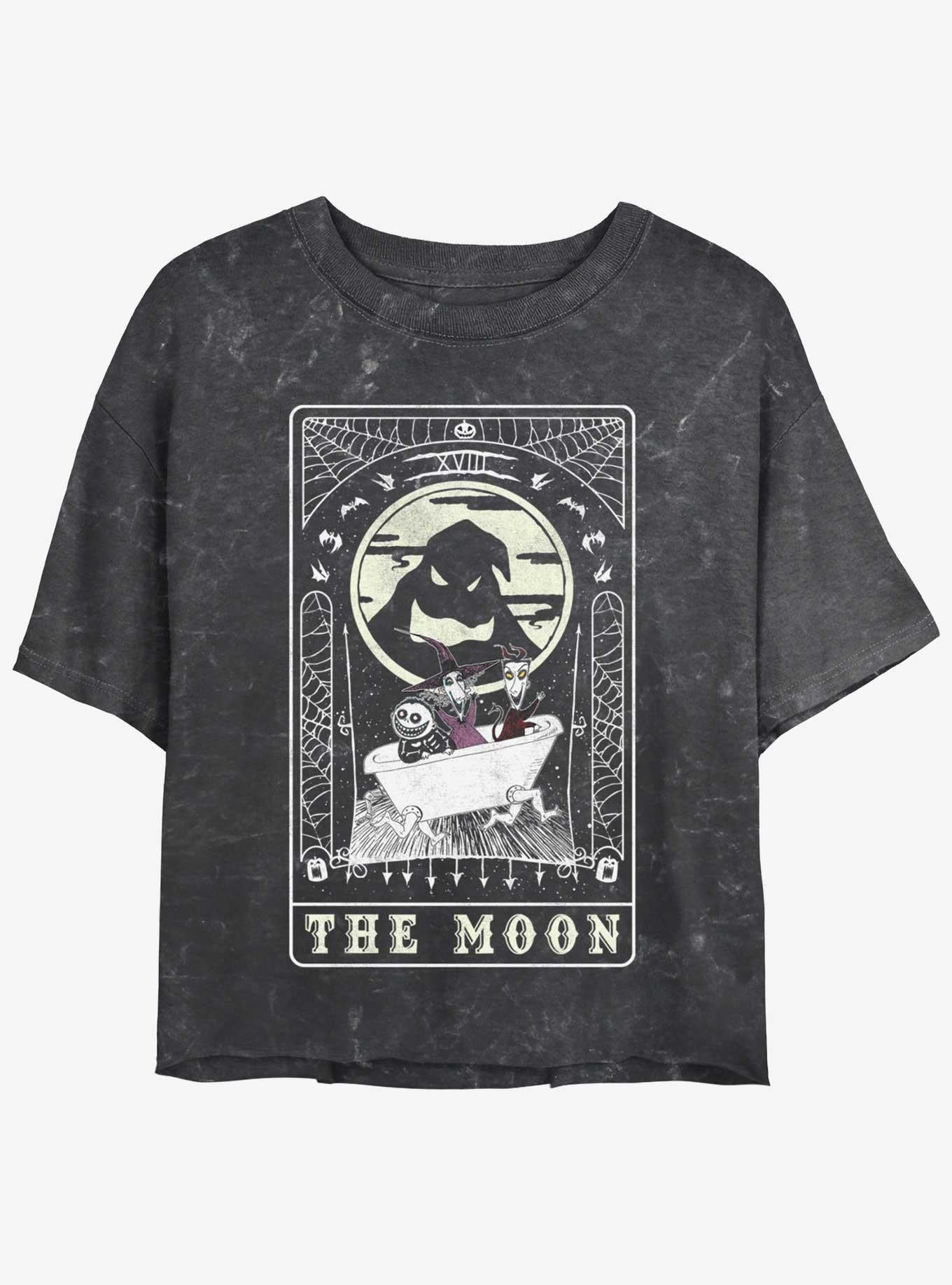 The Nightmare Before Christmas Oogie Boogie The Moon Tarot Card Mineral Wash Girls Crop T-Shirt T-Shirt | Premium Graphic | Top Pick For Fans