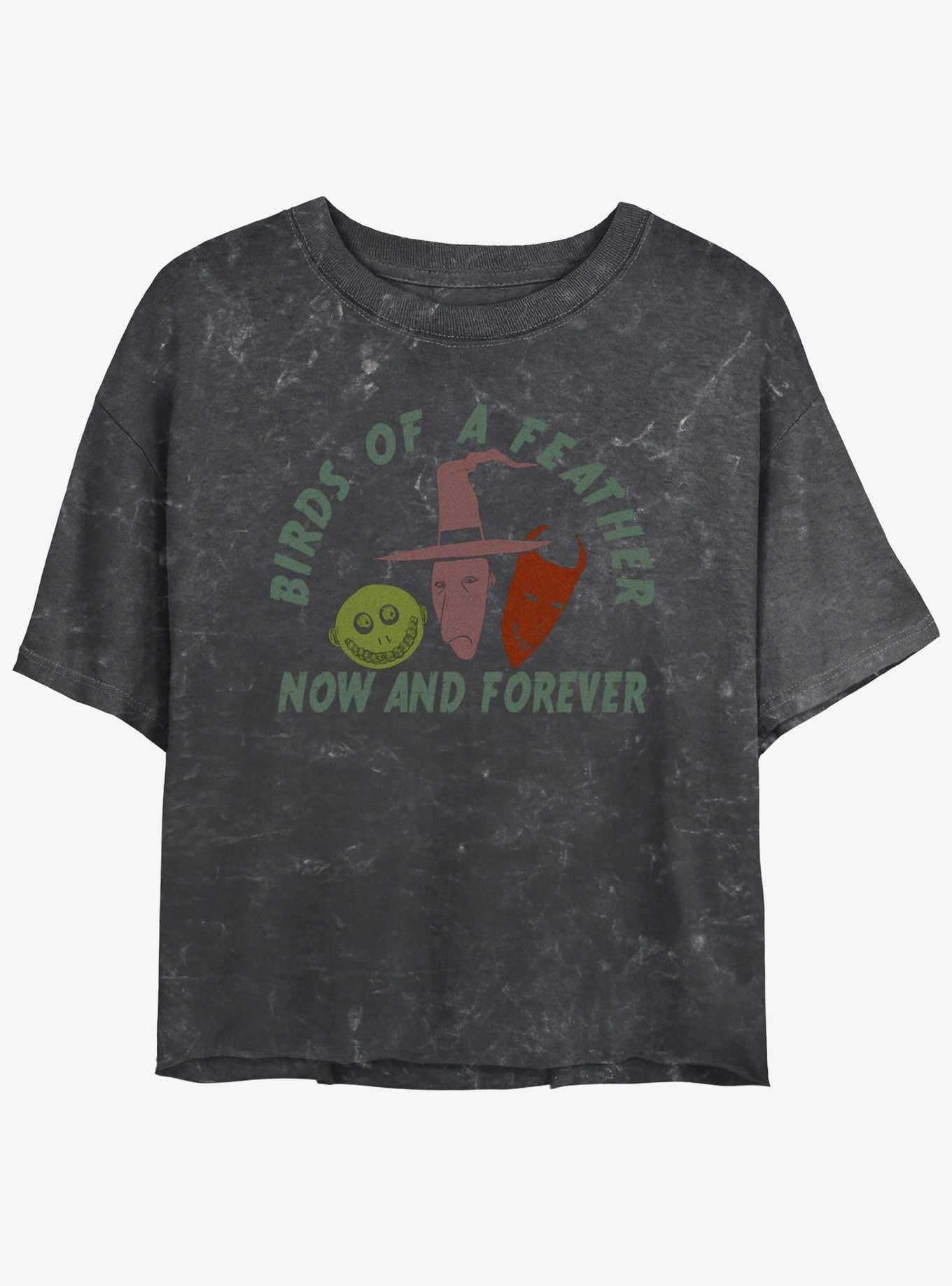 Disney The Nightmare Before Christmas Now and Forever Lock Shock Barrel Mineral Wash Girls Crop T-Shirt T-Shirt | Premium Graphic | Top Pick For Fans