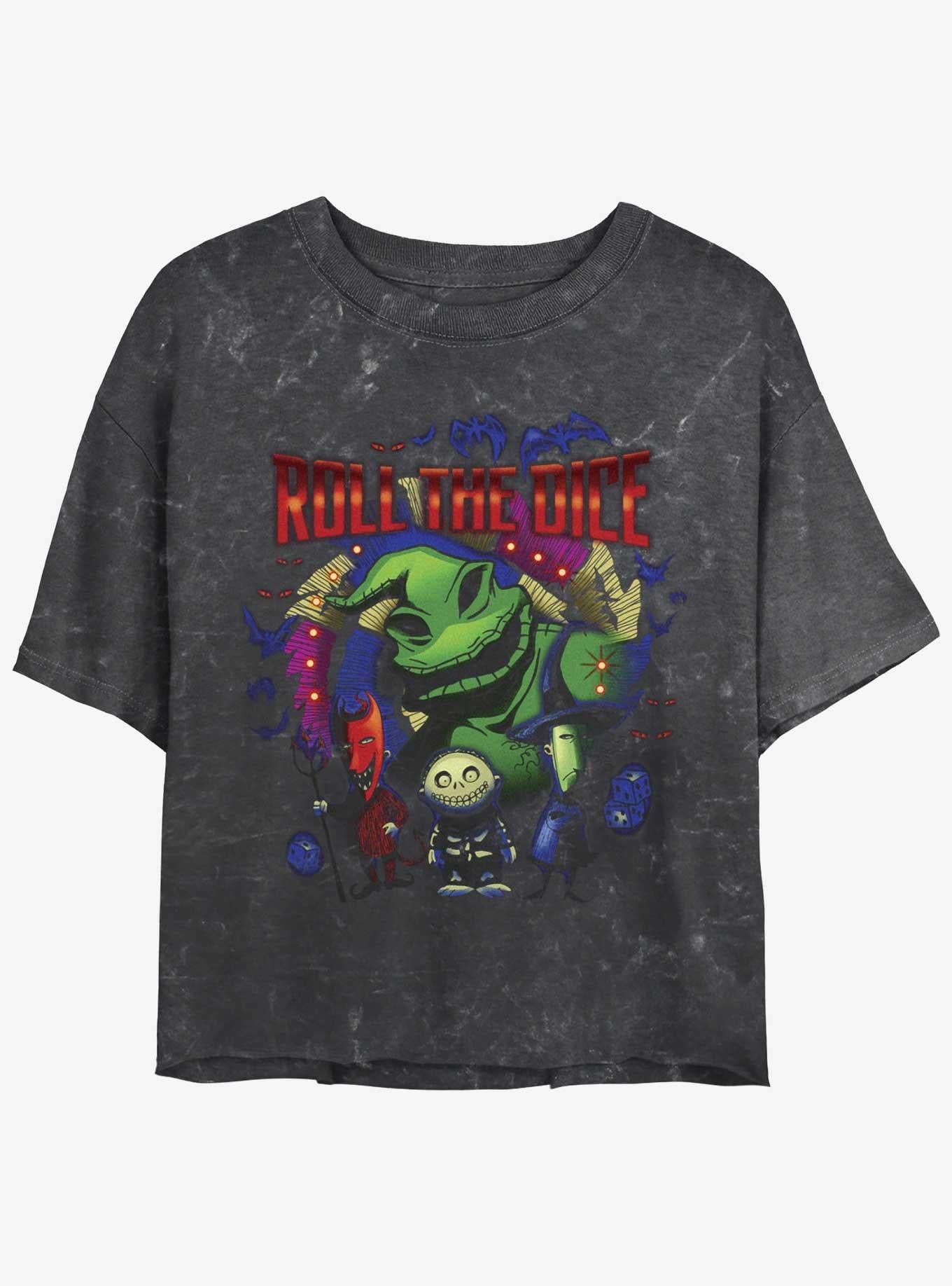 The Nightmare Before Christmas Oogie Dice Mineral Wash Girls Crop T-Shirt T-Shirt | Exclusive Art Design | Perfect For Daily Wear