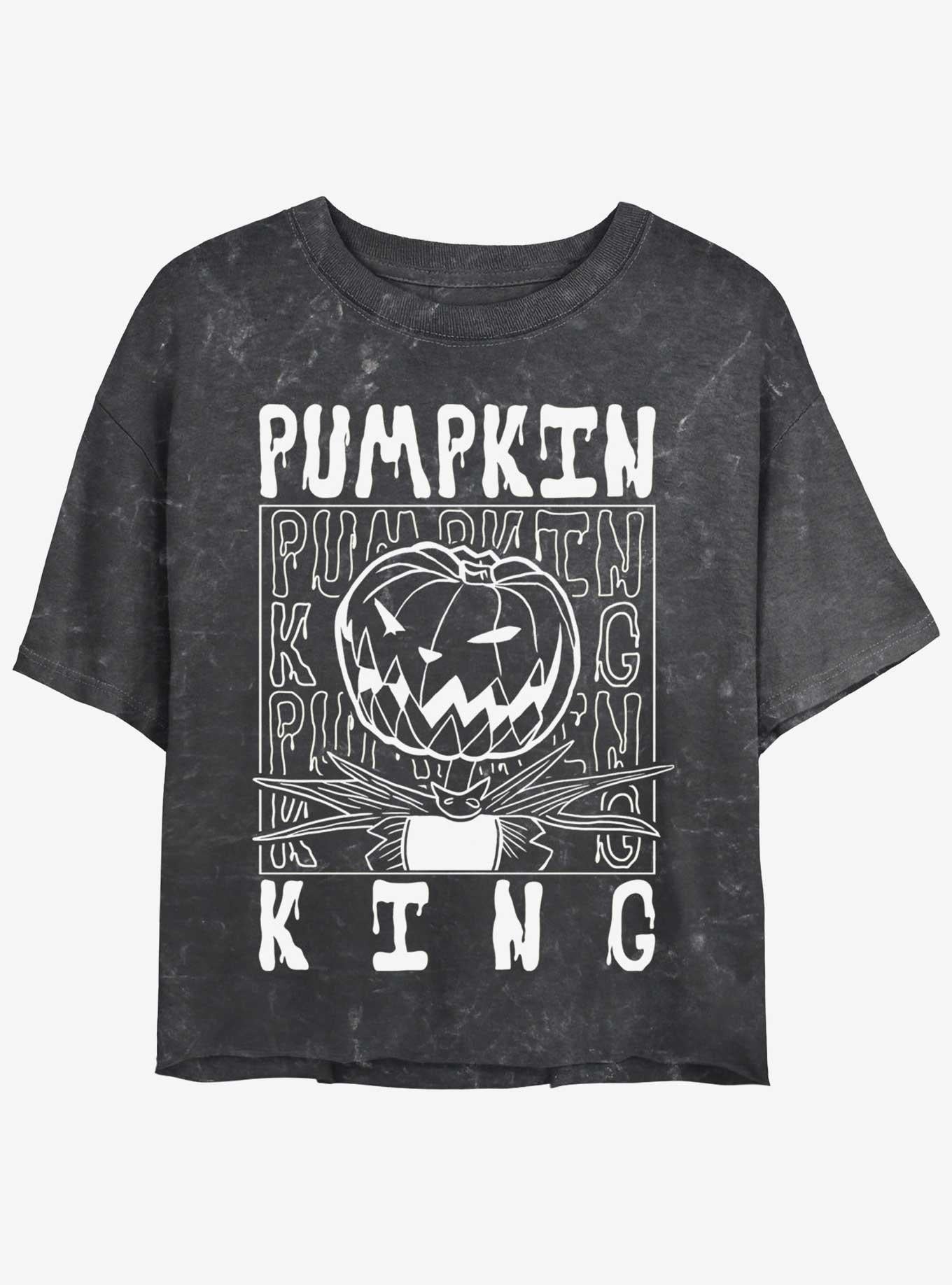 Disney The Nightmare Before Christmas Jack Pumpkin King Mineral Wash Girls Crop T-Shirt T-Shirt | High-Quality Print | Great Gift Idea