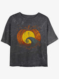 Disney The Nightmare Before Christmas Pumpkin King Lament Mineral Wash Girls Crop T-Shirt T-Shirt | Trending Streetwear Style | Trending Now