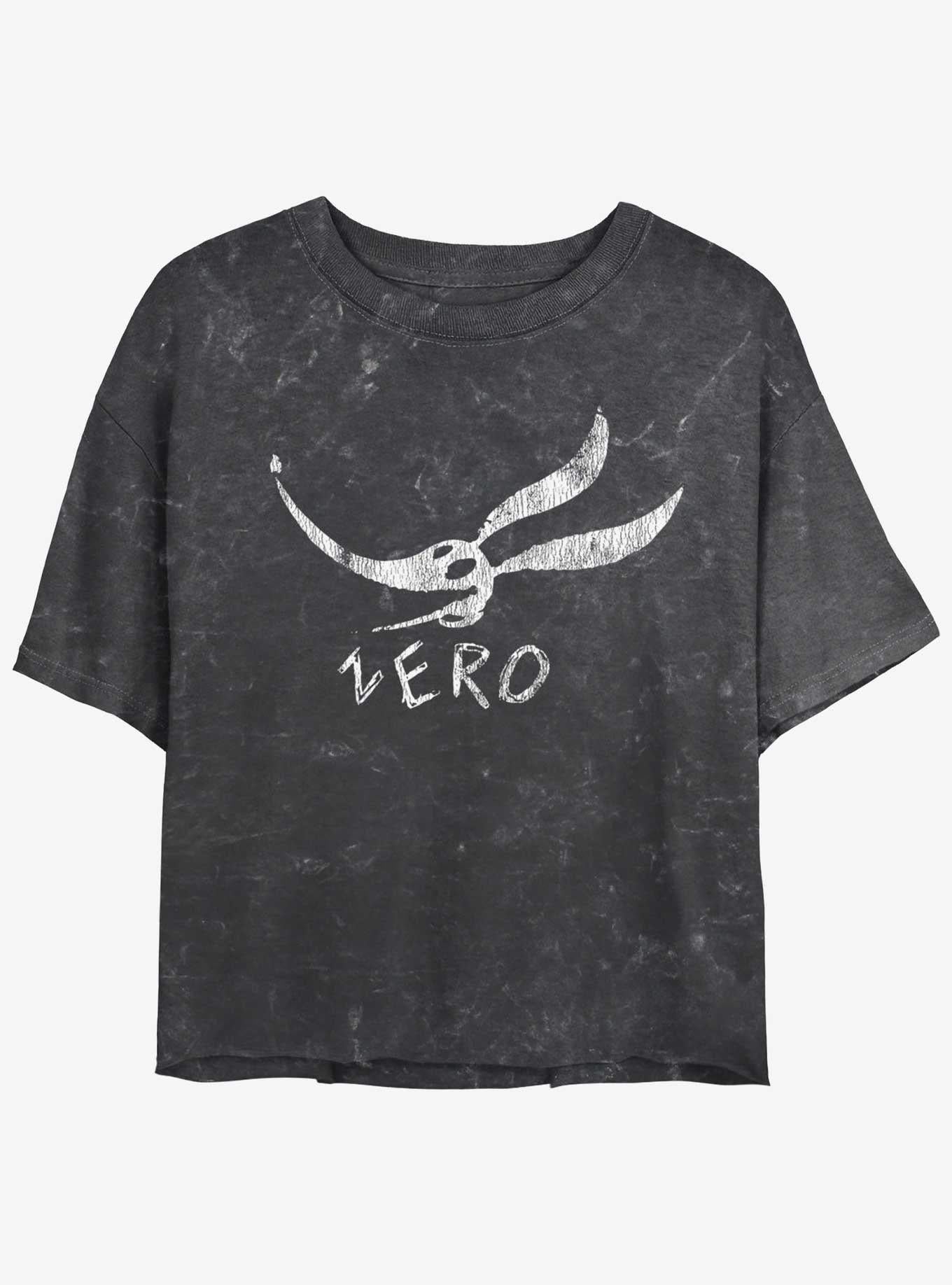 The Nightmare Before Christmas Zero Face Mineral Wash Girls Crop T-Shirt T-Shirt | Best-Selling Design | High Demand Item