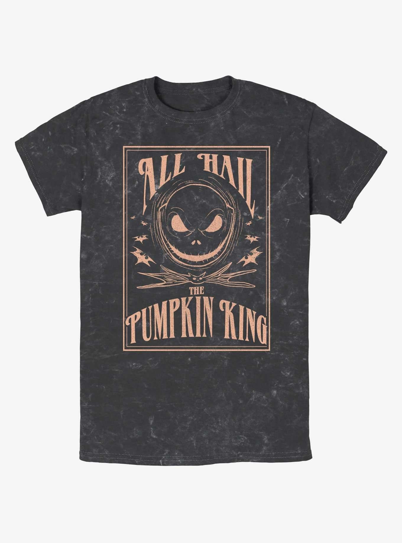 The Nightmare Before Christmas Hail The Pumpkin King Mineral Wash T-Shirt T-Shirt | Fan Favorite Style | Perfect For Daily Wear