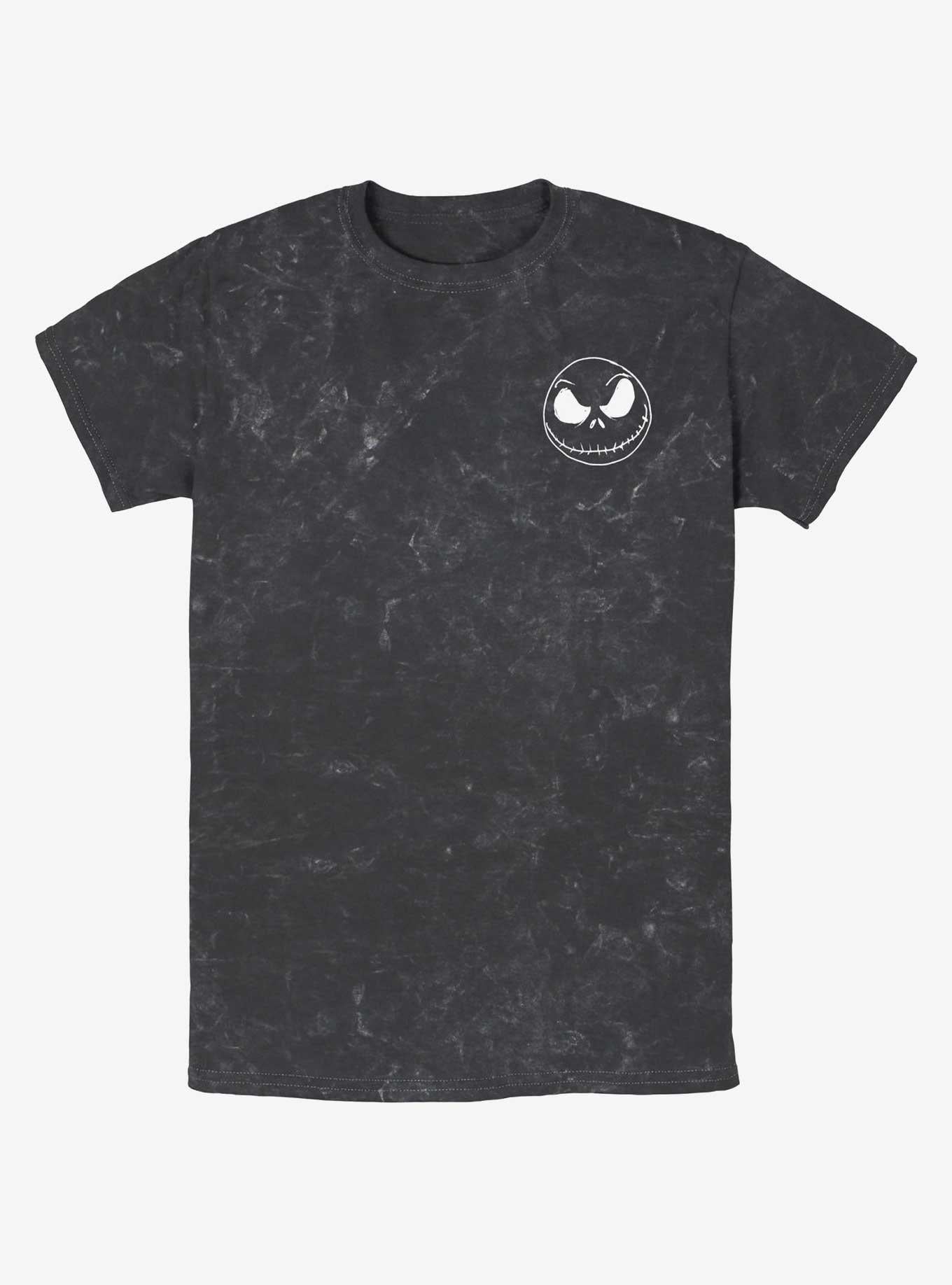 Disney The Nightmare Before Christmas Jack Skellington Pocket Mineral Wash T-Shirt T-Shirt | Fan Favorite Style | Must-Have Style