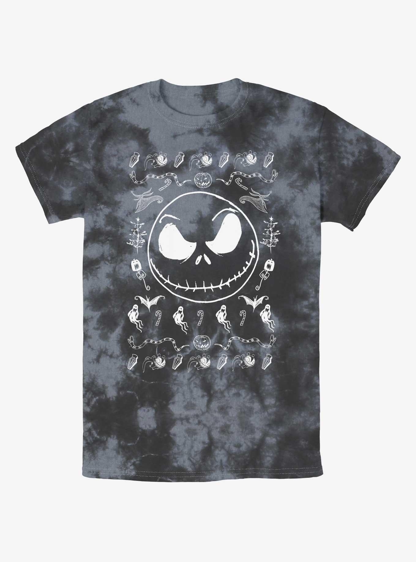 Disney The Nightmare Before Christmas Jack Spooky Icons Tie-Dye T-Shirt T-Shirt | Best-Selling Design | Must-Have Style