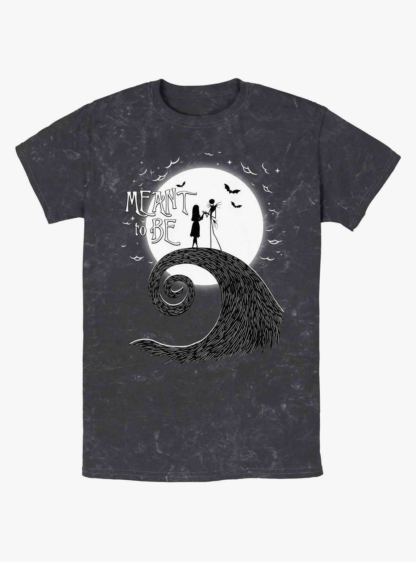 Disney The Nightmare Before Christmas Jack and Sally Meant To Be Mineral Wash T-Shirt T-Shirt | High-Quality Print | High Demand Item