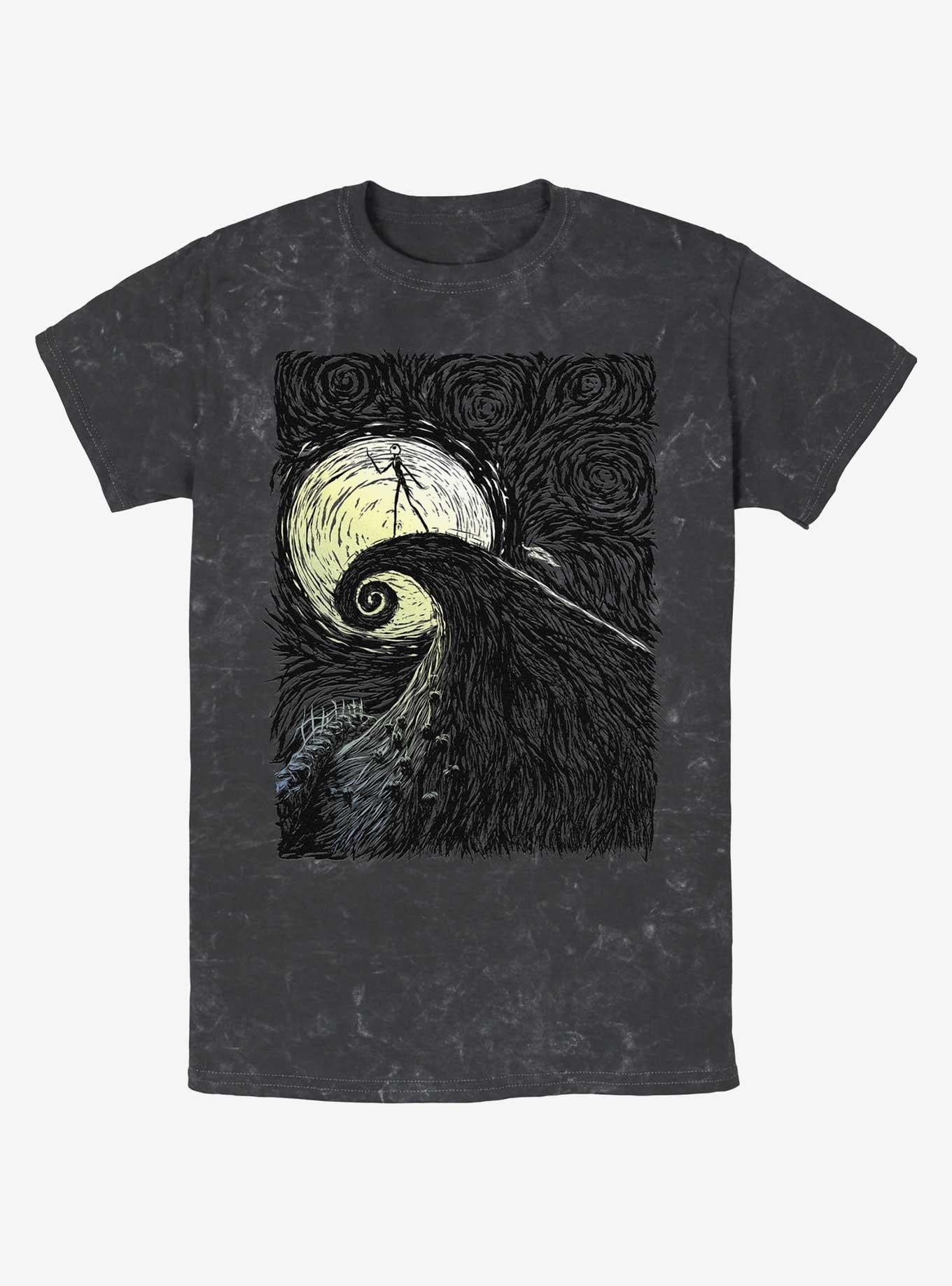 The Nightmare Before Christmas Jack On Spiral Hill Mineral Wash T-Shirt T-Shirt | Trending Streetwear Style | Great Gift Idea