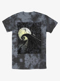 Disney The Nightmare Before Christmas Jack On Spiral Hill Tie-Dye T-Shirt T-Shirt | Exclusive Art Design | Perfect For Daily Wear