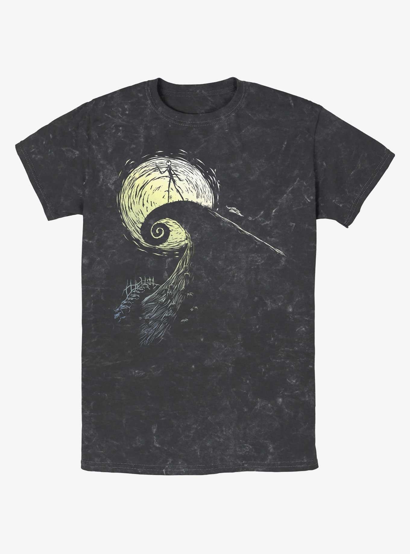 Disney The Nightmare Before Christmas Jack On Spiral Hill Mineral Wash T-Shirt T-Shirt | Trending Streetwear Style | Top Pick For Fans