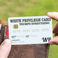 1Pcs Black White Privilege Card Official Race Card Trumps Everything Card Gifts