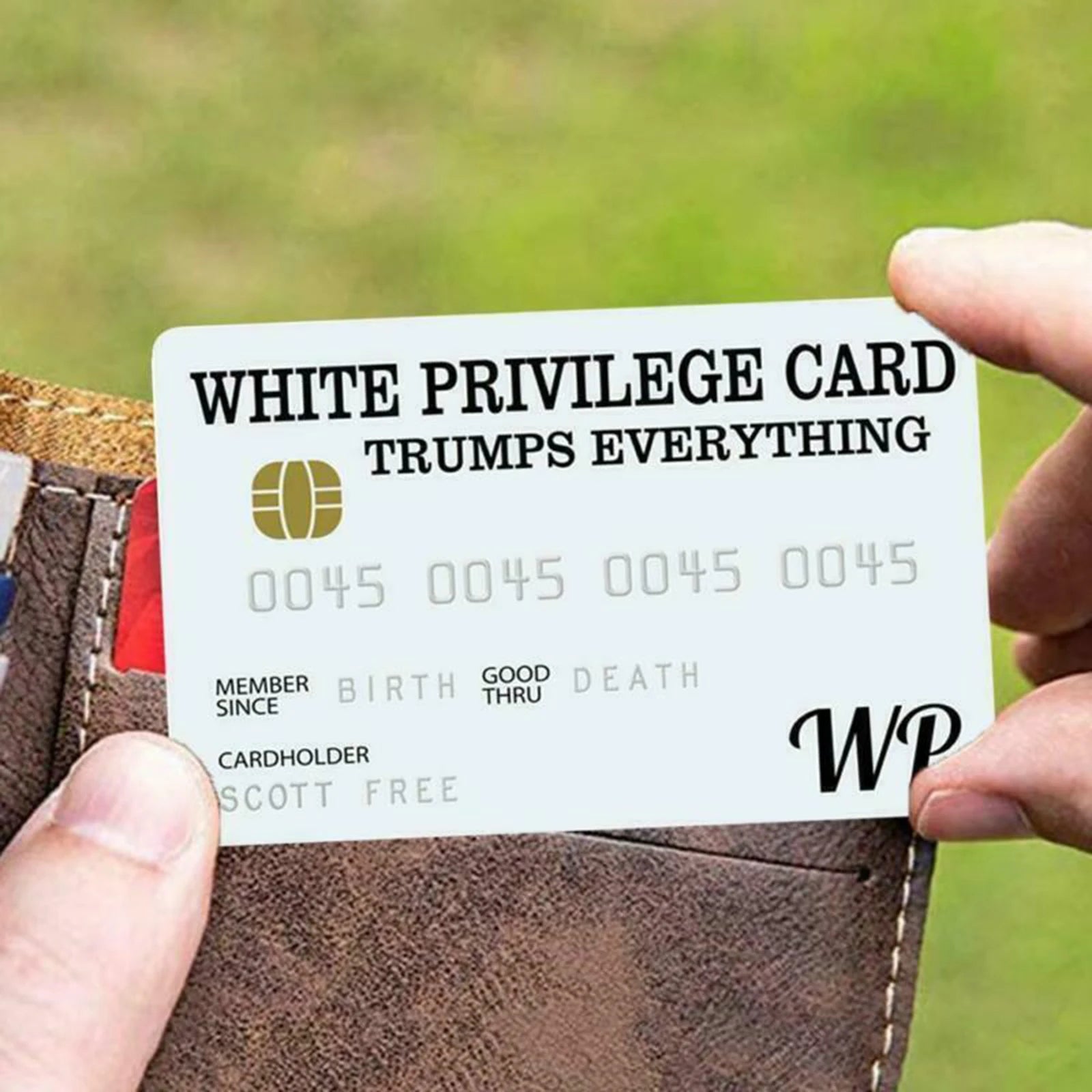 1Pcs Black White Privilege Card Official Race Card Trumps Everything Card Gifts