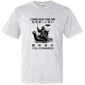 Come And Find Me You Cowards Japanese Funny Cryptid Dyed Heavyweight T Shirt