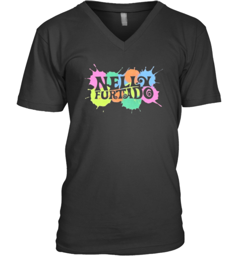Drake Wearing Nelly Furtado Burn In The Spotlight Tour V Neck T Shirt
