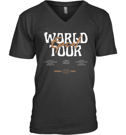 Drinking Around The World Epcot Drinking World Showcase Team V Neck T Shirt