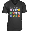 Color Our World Summer Reading 2025 Librarian Teacher Kids V Neck T Shirt
