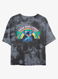 Disney Lilo Stitch Cute But Crazy Tie-Dye Girls Crop T-Shirt | Premium Unisex T-Shirt, Trending Graphic Tee