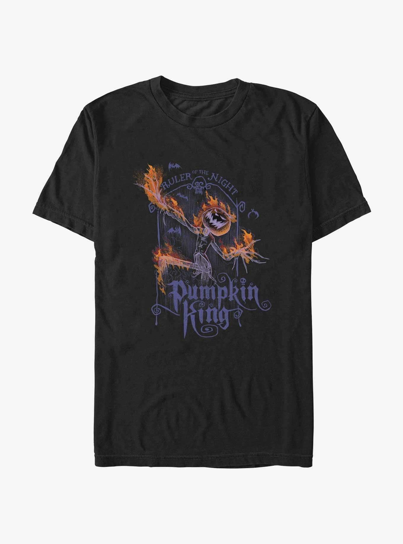 Disney The Nightmare Before Christmas Pumpkin King Flames T-Shirt T-Shirt | Best-Selling Design | Great Gift Idea