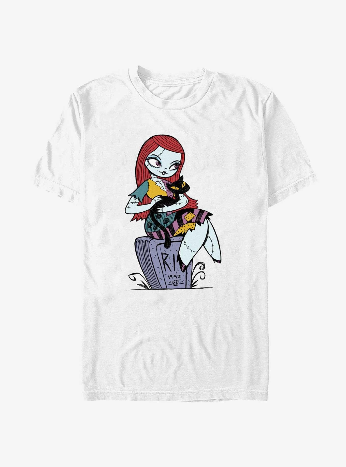 Disney The Nightmare Before Christmas Sally and Black Cat T-Shirt T-Shirt | High-Quality Print | Top Pick For Fans