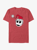 Disney The Nightmare Before Christmas Santa Hat Jack T-Shirt T-Shirt | Bold Graphic Edition | Great Gift Idea