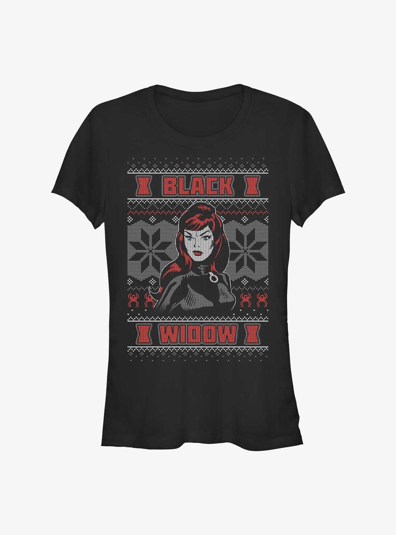 Marvel Black Widow Ugly Christmas Girls T-Shirt | Premium Unisex T-Shirt, Trending Graphic Tee