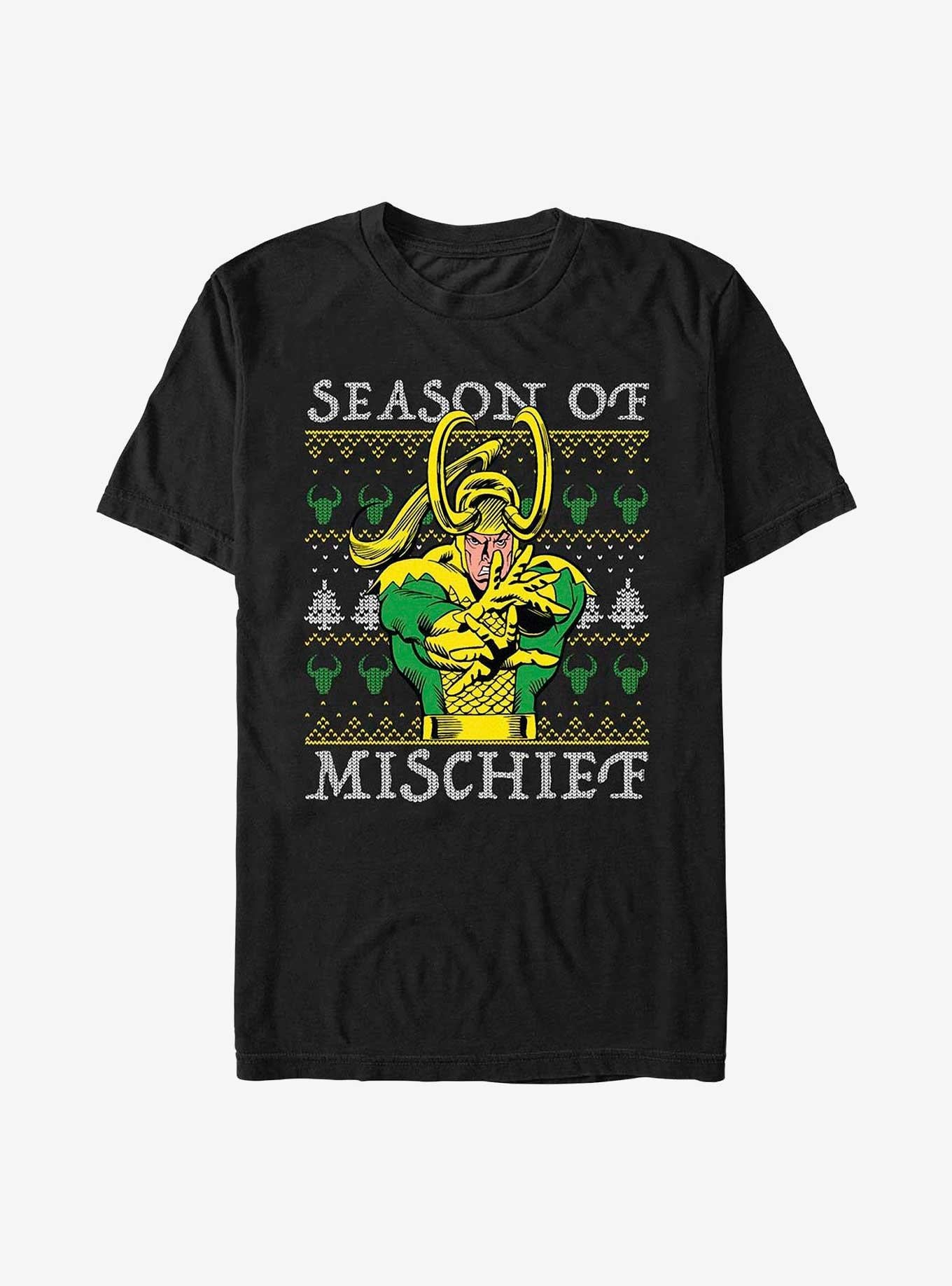 Marvel Loki Mischief Season Ugly Christmas T-Shirt T-Shirt | Fan Favorite Style | Perfect For Daily Wear