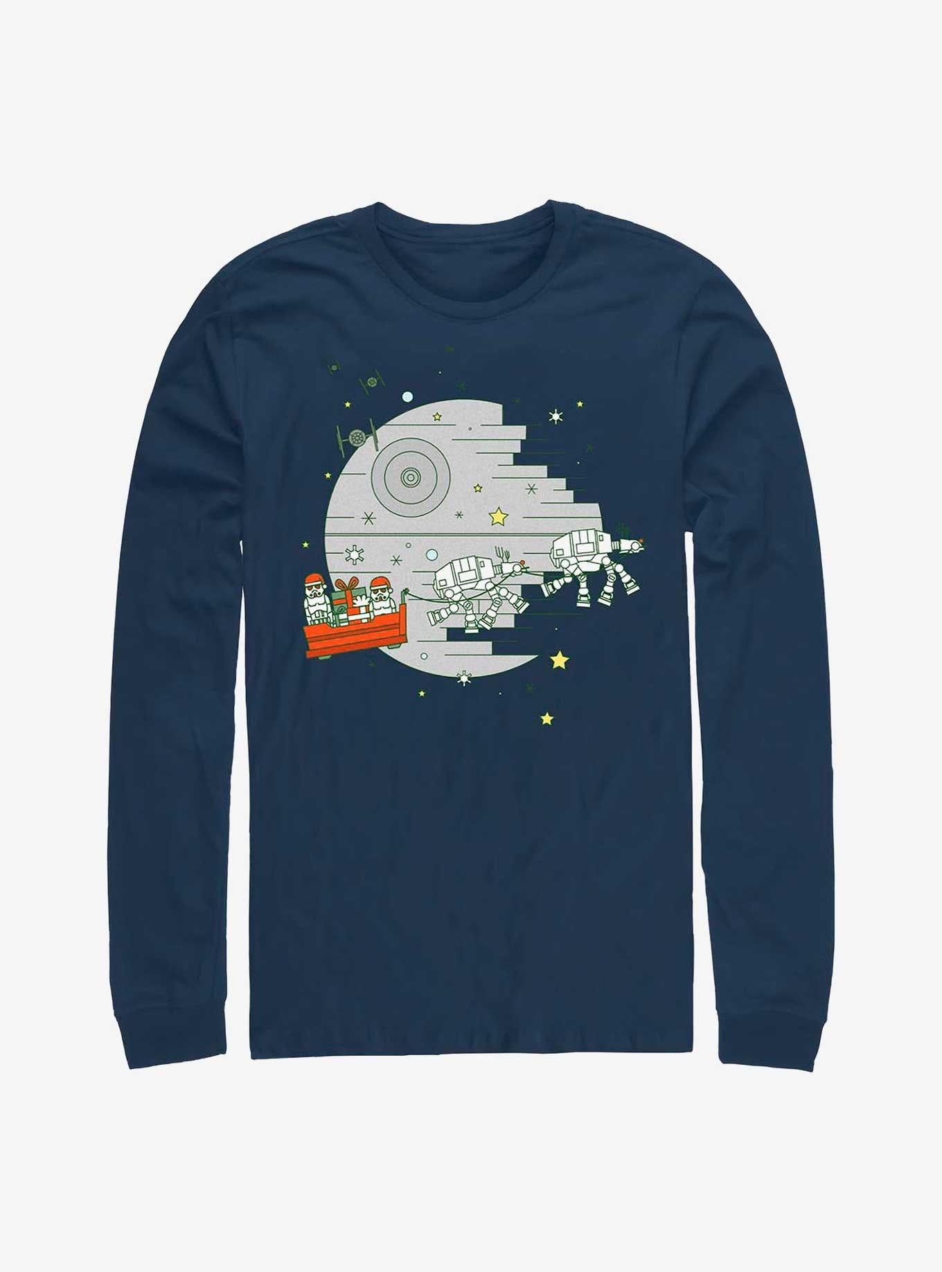 Star Wars Christmas Death Star Long-Sleeve T-Shirt T-Shirt | Trending Streetwear Style | Trending Now