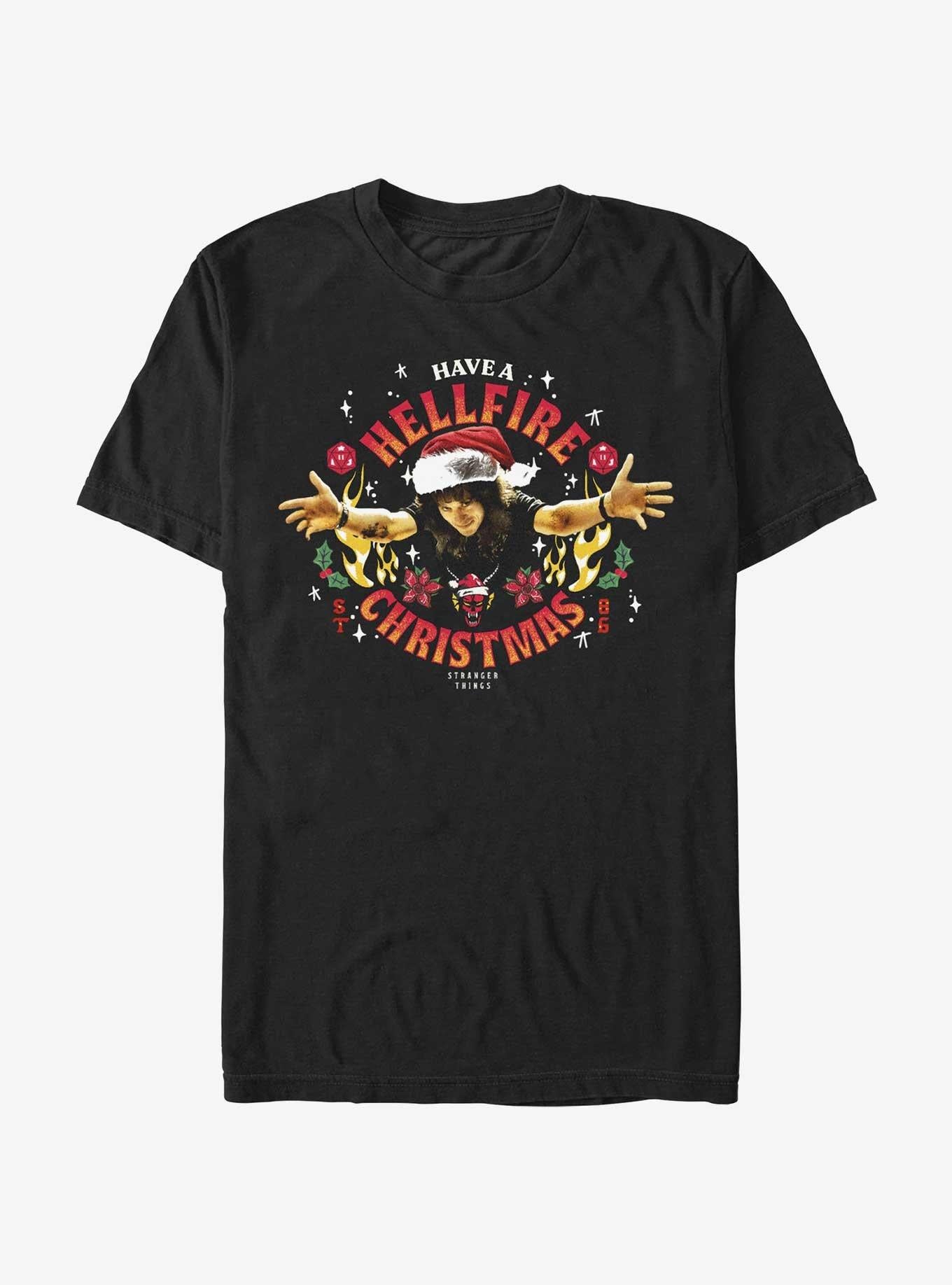 Stranger Things Hellfire Christmas Santa Eddie T-Shirt T-Shirt | Vintage Graphic Vibe | Must-Have Style