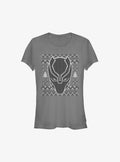 Marvel Black Panther Mask Ugly Christmas Girls T-Shirt | Premium Unisex T-Shirt, Trending Graphic Tee