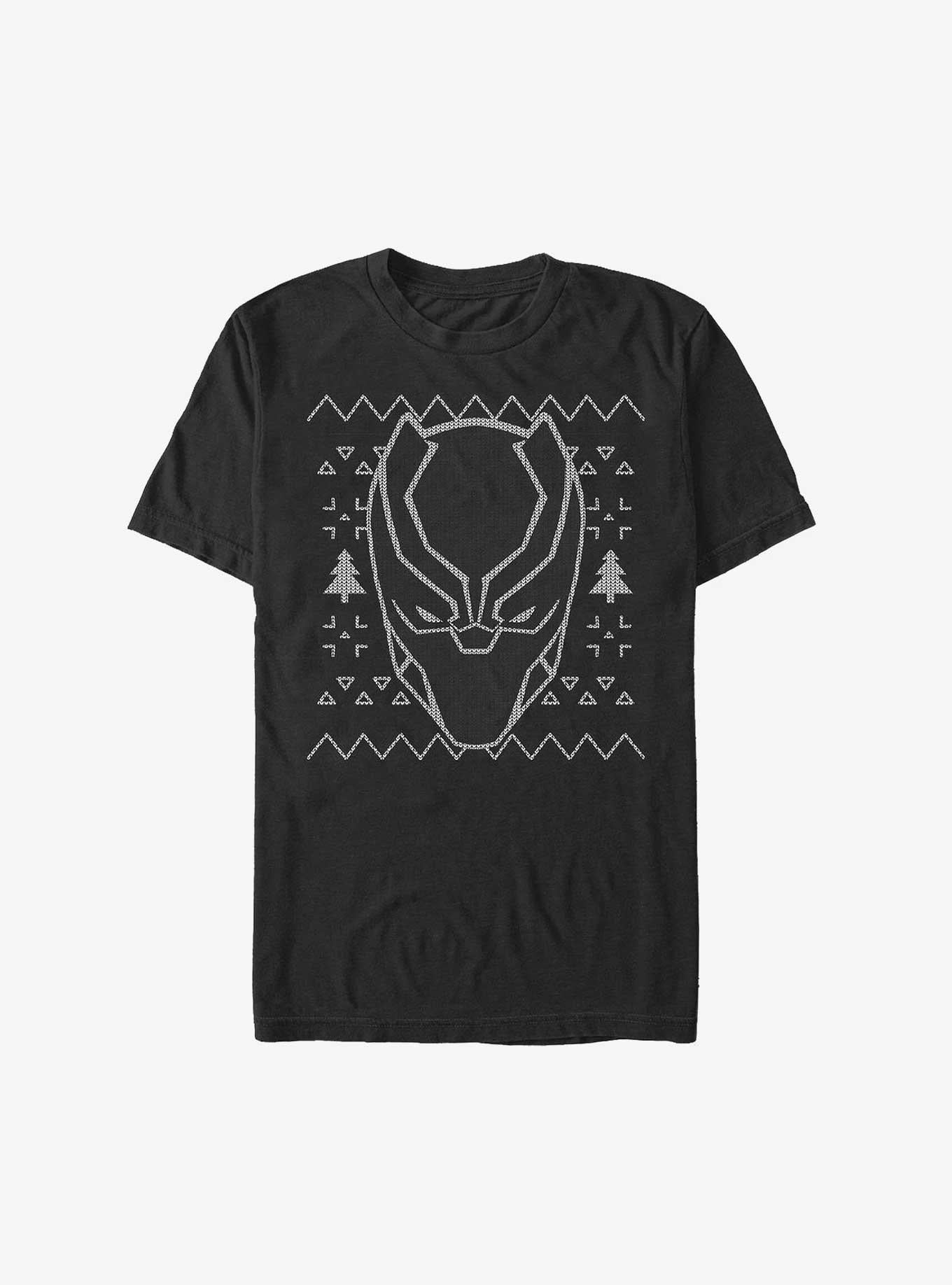 Marvel Black Panther Mask Ugly Christmas T-Shirt T-Shirt | Vintage Graphic Vibe | Great Gift Idea