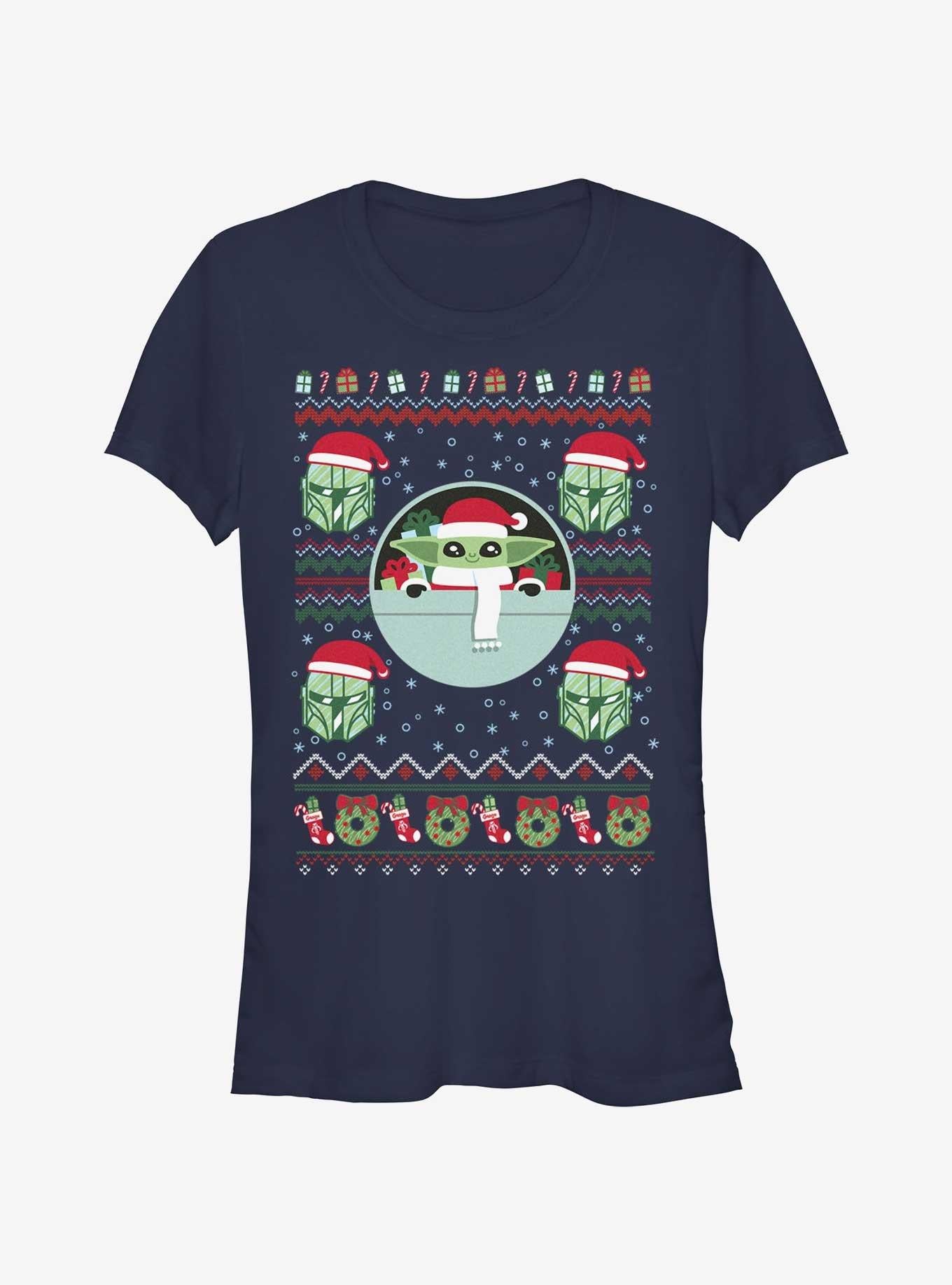 Star Wars The Mandalorian Grogu Ugly Christmas Girls T-Shirt | Premium Unisex T-Shirt, Trending Graphic Tee