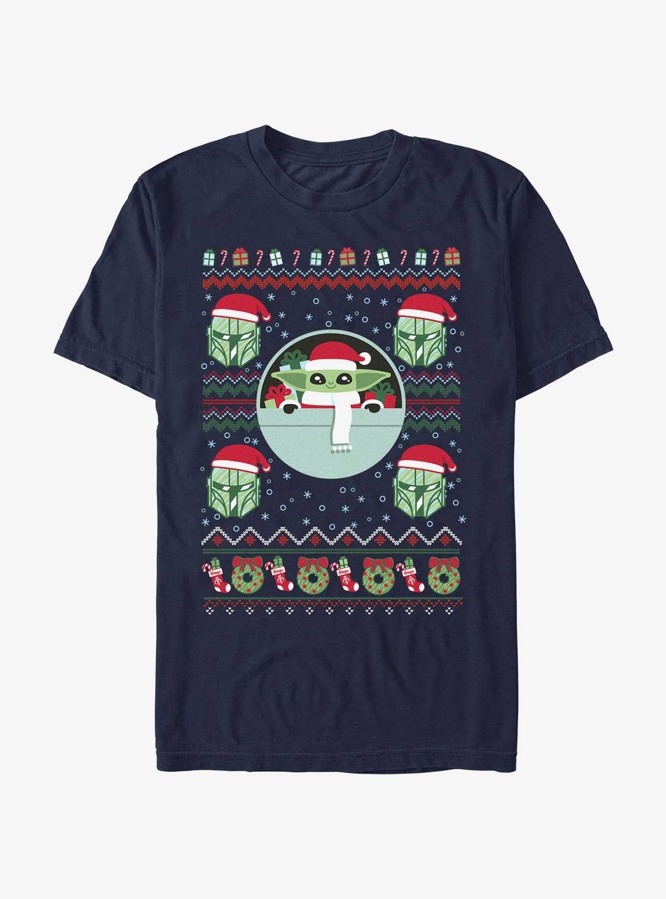Star Wars The Mandalorian Grogu Ugly Christmas T-Shirt T-Shirt | High-Quality Print | Perfect For Daily Wear
