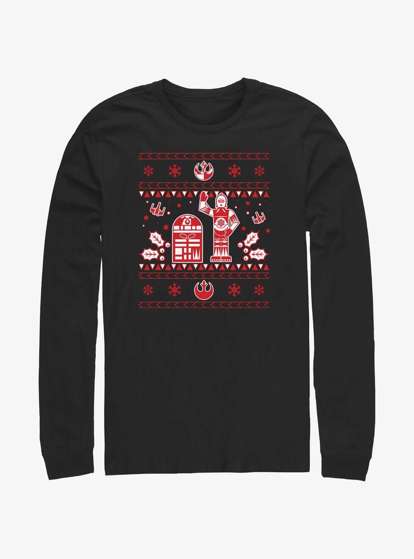Star Wars Droid Ugly Christmas Long-Sleeve T-Shirt T-Shirt | Trending Streetwear Style | Trending Now