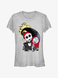 Disney The Nightmare Before Christmas Santa Jack and Sally Girls T-Shirt T-Shirt | Exclusive Art Design | Trending Now