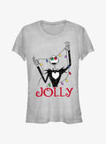 Disney The Nightmare Before Christmas Jack Jolly Lights Girls T-Shirt T-Shirt | Vintage Graphic Vibe | Must-Have Style