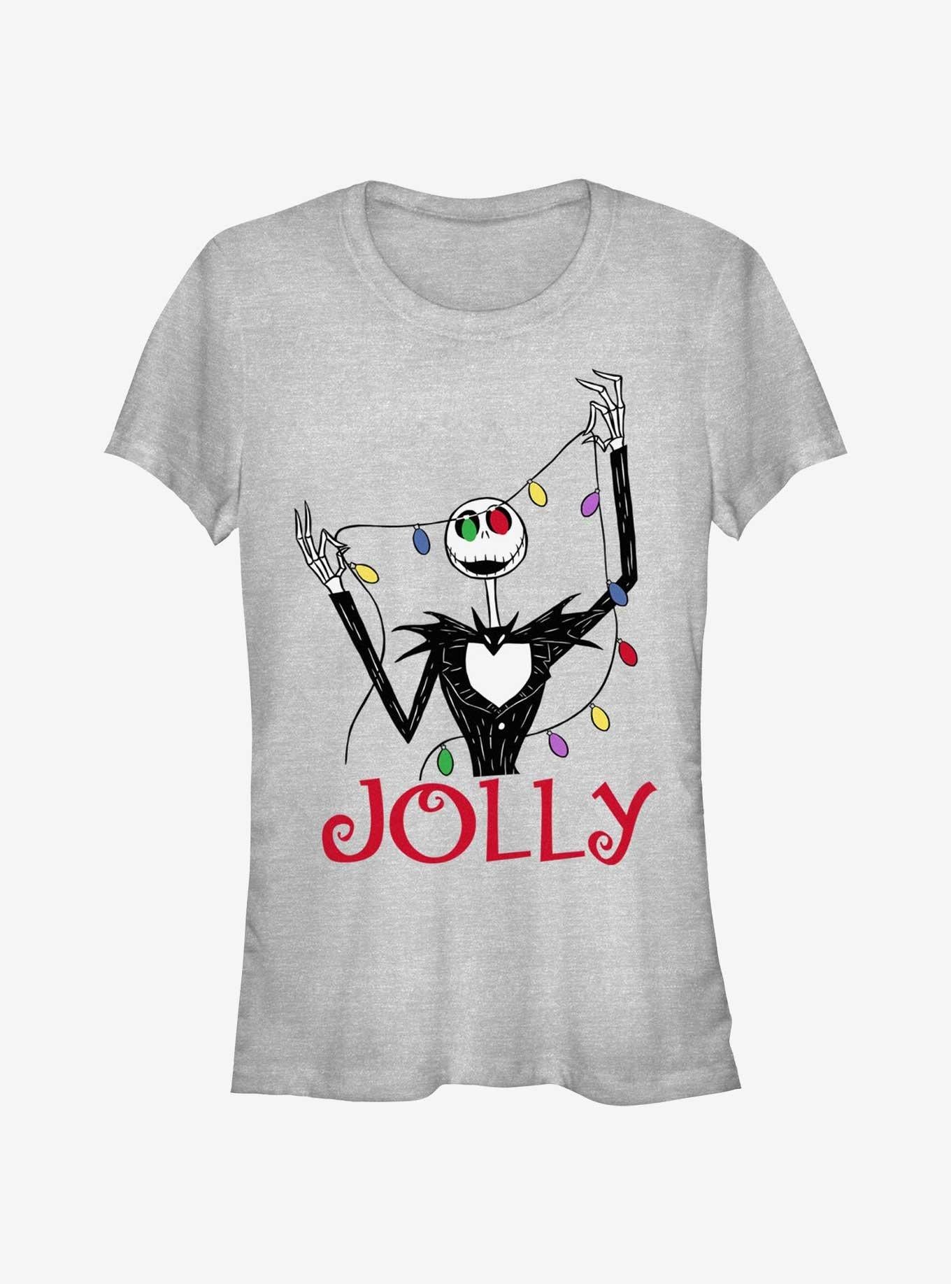 Disney The Nightmare Before Christmas Jack Jolly Lights Girls T-Shirt T-Shirt | Vintage Graphic Vibe | Must-Have Style
