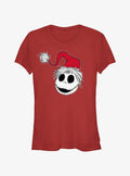 Disney The Nightmare Before Christmas Santa Hat Jack Girls T-Shirt T-Shirt | High-Quality Print | Great Gift Idea