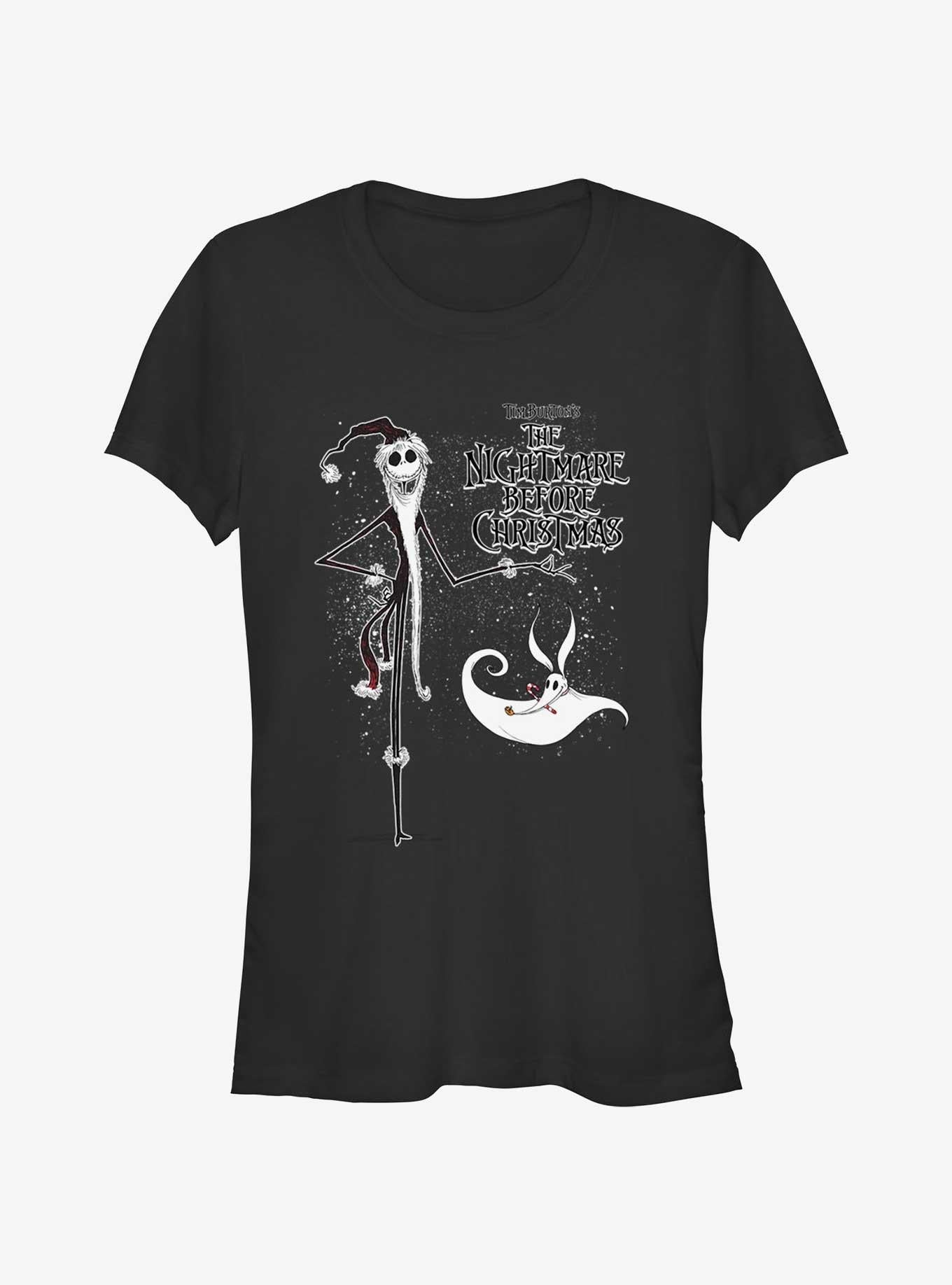 Disney The Nightmare Before Christmas Santa Jack and Zero Girls T-Shirt T-Shirt | Fan Favorite Style | Trending Now
