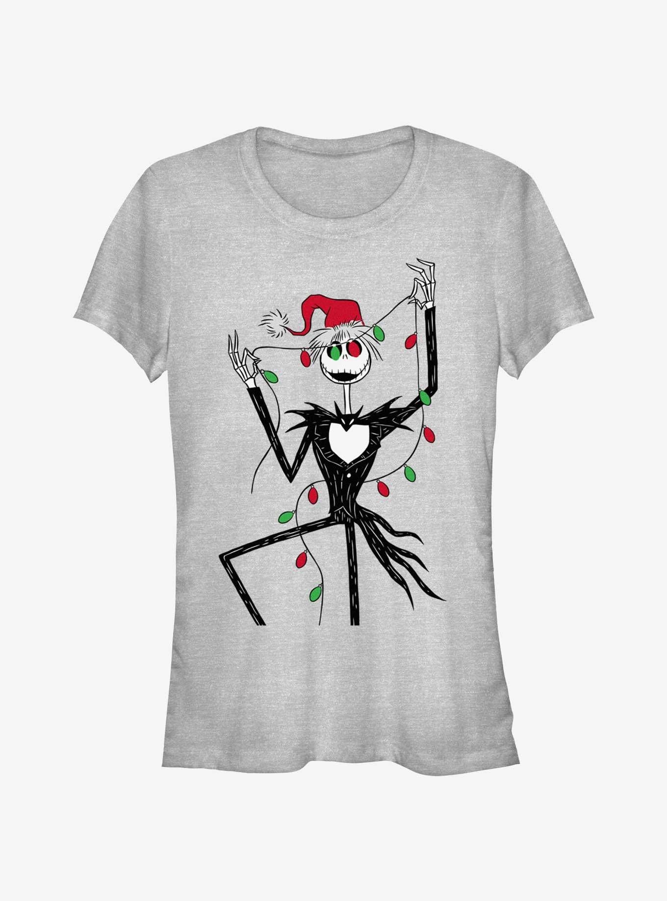 The Nightmare Before Christmas Santa Jack Christmas Lights Girls T-Shirt T-Shirt | Exclusive Art Design | High Demand Item