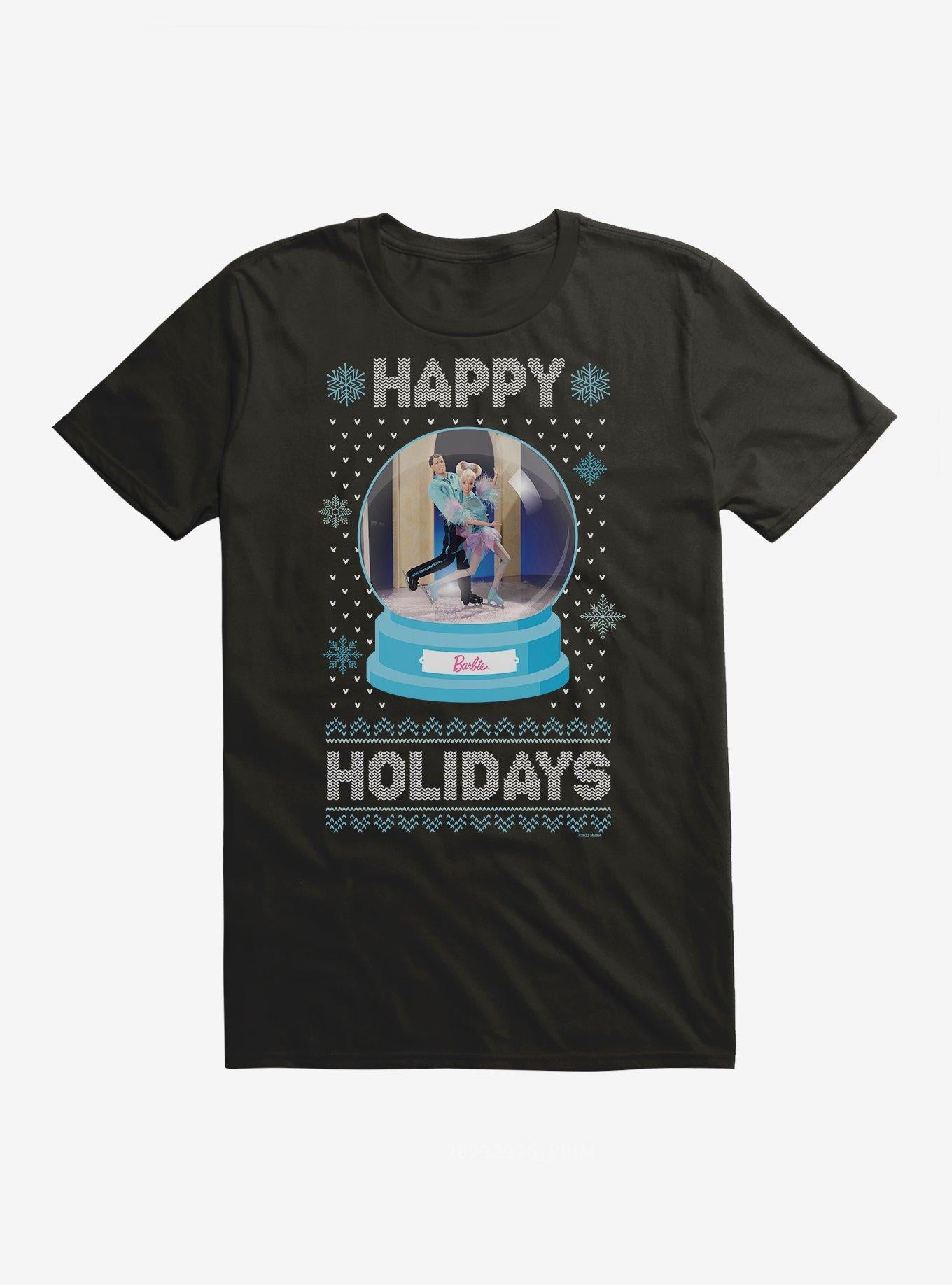 Barbie Snowglobe Holidays Ugly Christmas Pattern T-Shirt T-Shirt | Fan Favorite Style | Top Pick For Fans