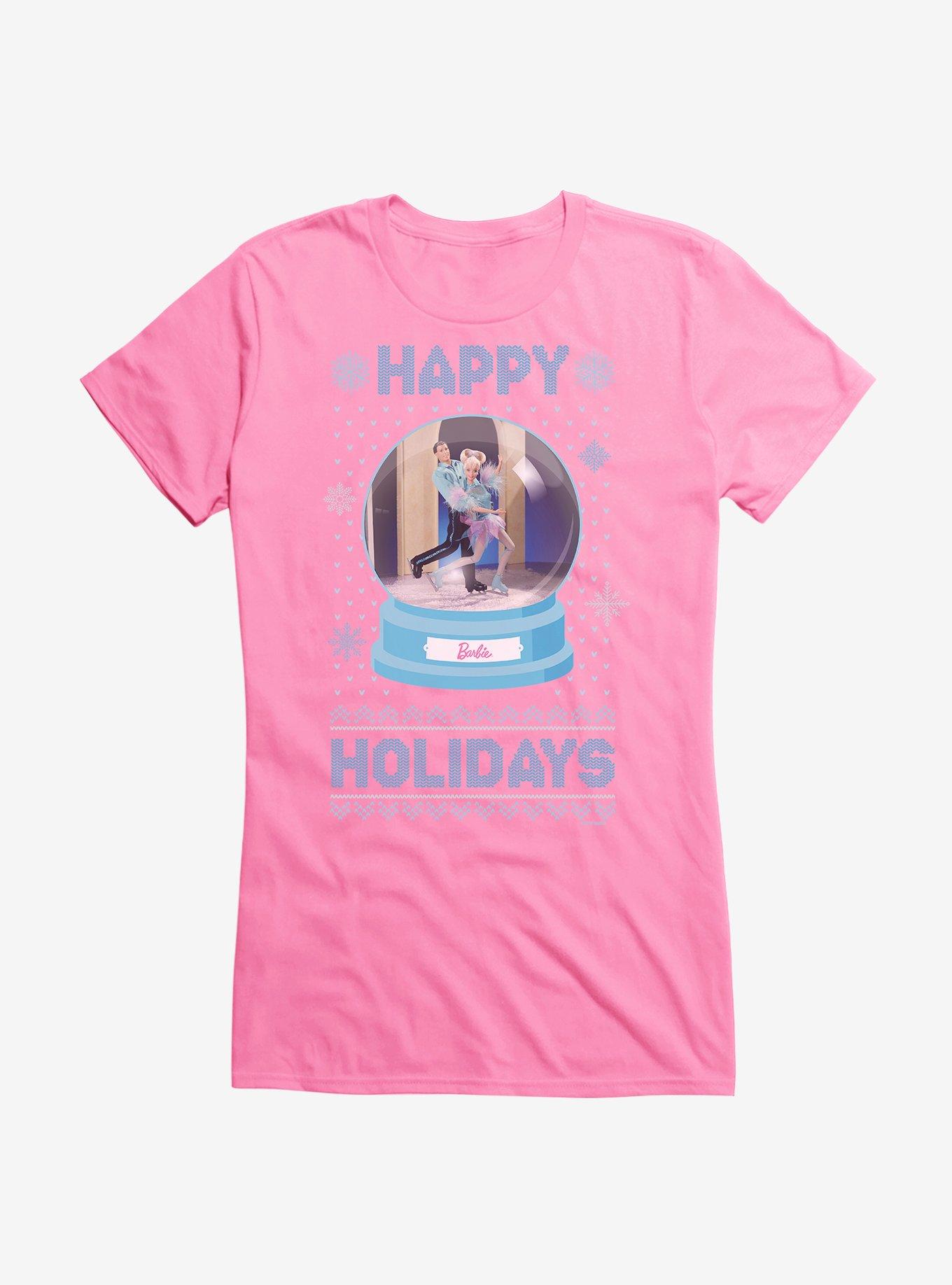 Barbie Snowglobe Holidays Ugly Christmas Pattern Girls T-Shirt T-Shirt | Premium Graphic | Great Gift Idea