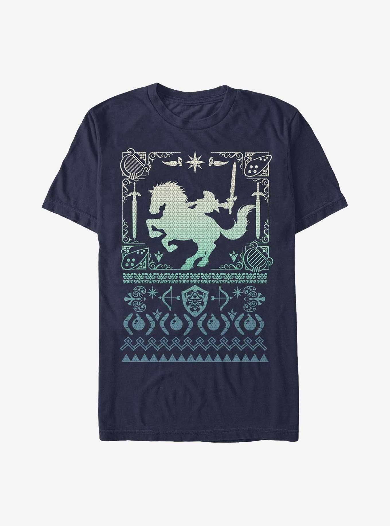 Nintendo Horseback Link Ugly Christmas T-Shirt | Premium Unisex T-Shirt, Trending Graphic Tee