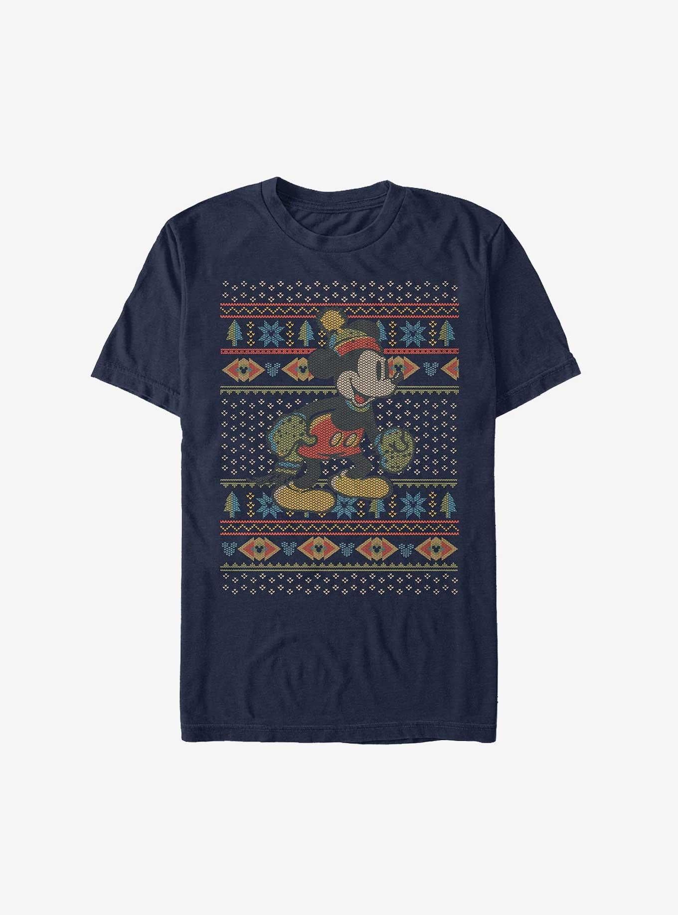 Disney Mickey Mouse Vintage Ugly Christmas Extra Soft T-Shirt T-Shirt | Bold Graphic Edition | Trending Now