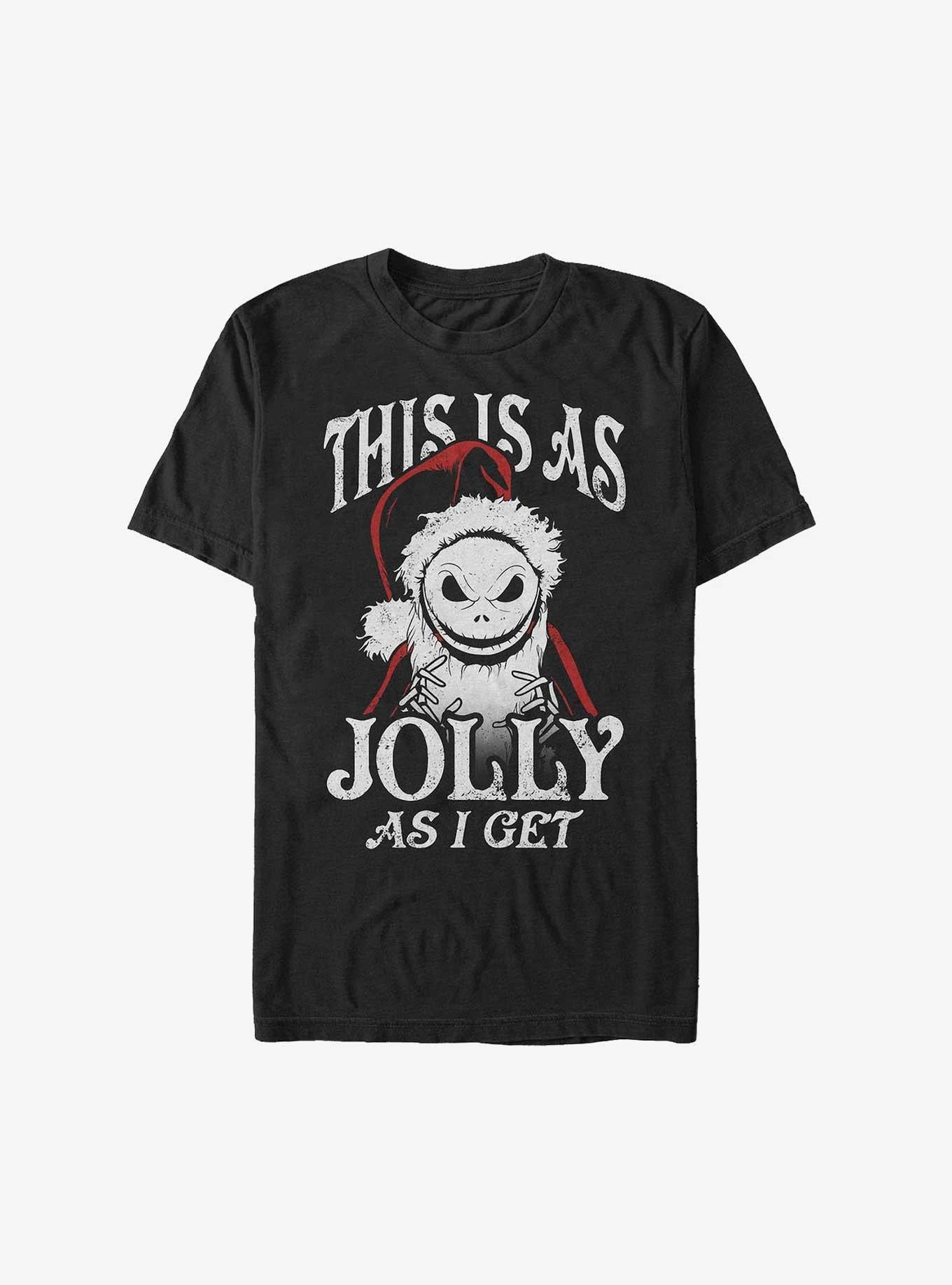 The Nightmare Before Christmas This Is As Jolly As I Get Santa Jack Extra Soft T-Shirt T-Shirt | Exclusive Art Design | Must-Have Style