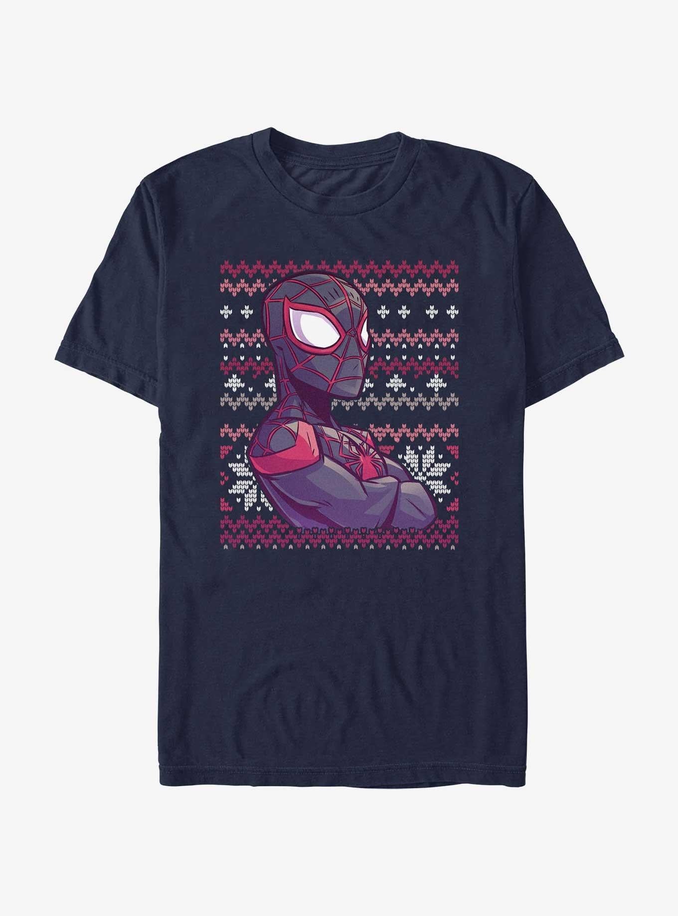 Marvel Spider-Man Miles Morales Ugly Christmas T-Shirt T-Shirt | Fan Favorite Style | Perfect For Daily Wear