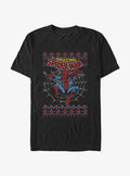 Marvel Spider-Man Web Jump Ugly Christmas T-Shirt T-Shirt | Bold Graphic Edition | High Demand Item