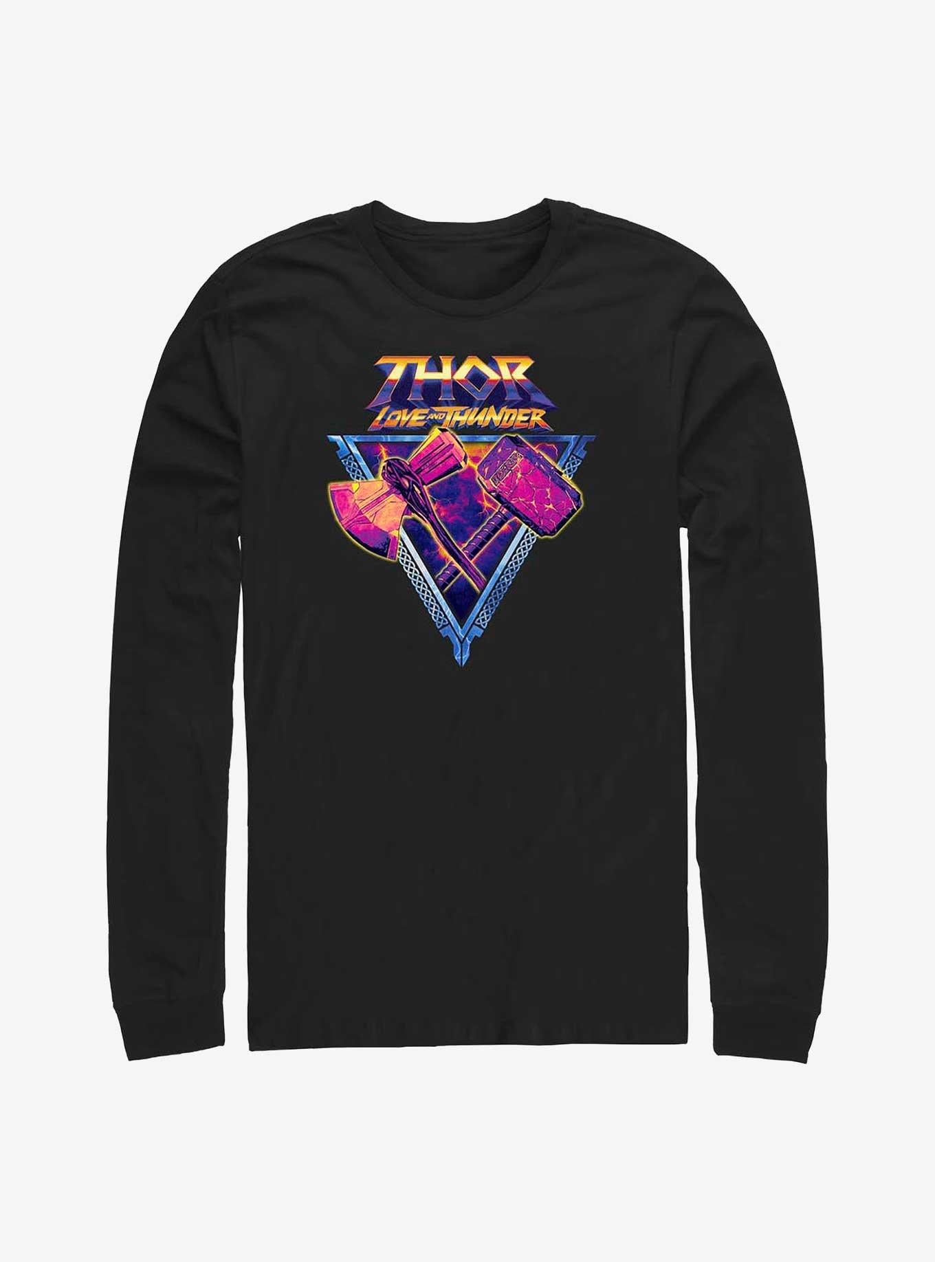 Marvel Thor: Love and Thunder Mjolnir and Stormbreaker Long-Sleeve T-Shirt