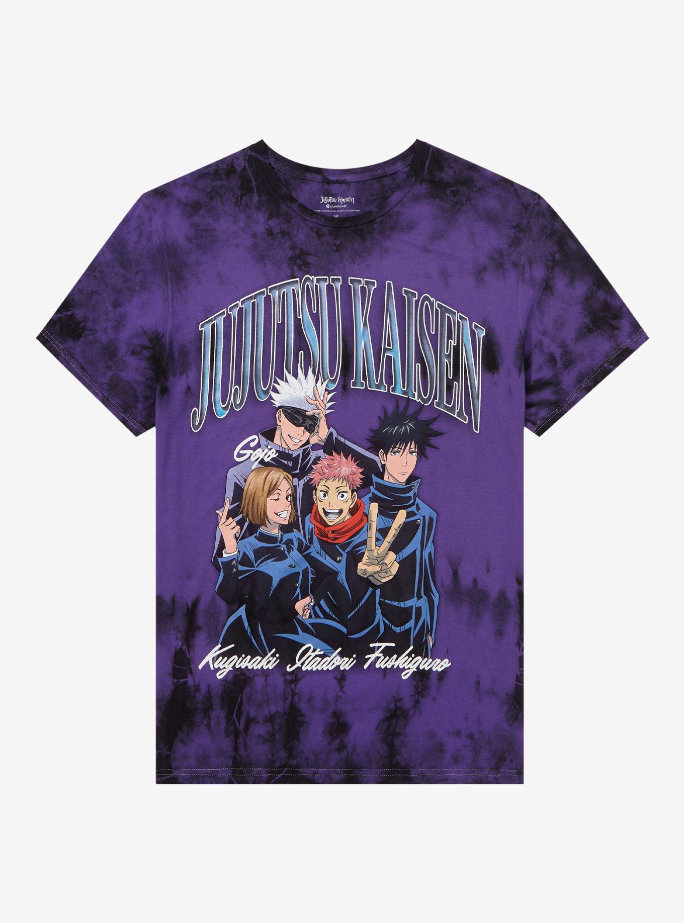 Jujutsu Kaisen Group Purple TieDye TShirt Graphic Tee | Graphic Tee | Unisex Shirt | Best-Selling Design