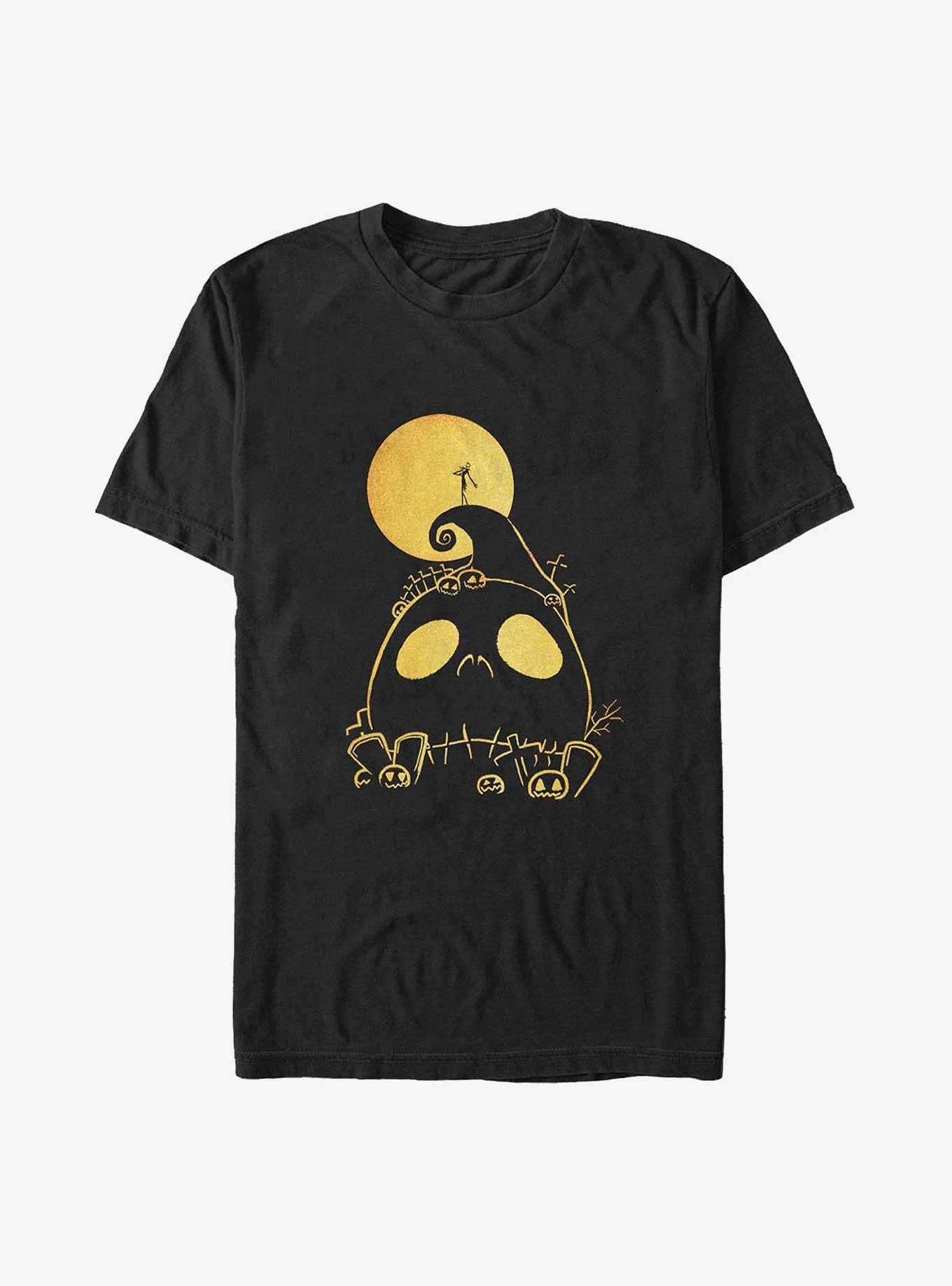 Disney The Nightmare Before Christmas Skull Cemetery Big Tall T-Shirt T-Shirt | Vintage Graphic Vibe | Top Pick For Fans